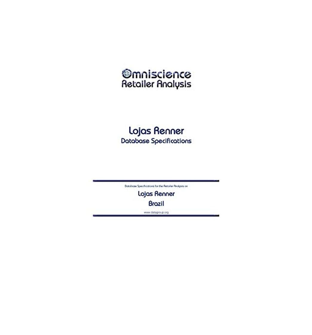 Producto Lojas Renner  - Brazil: Retailer Analysis Database Specifications