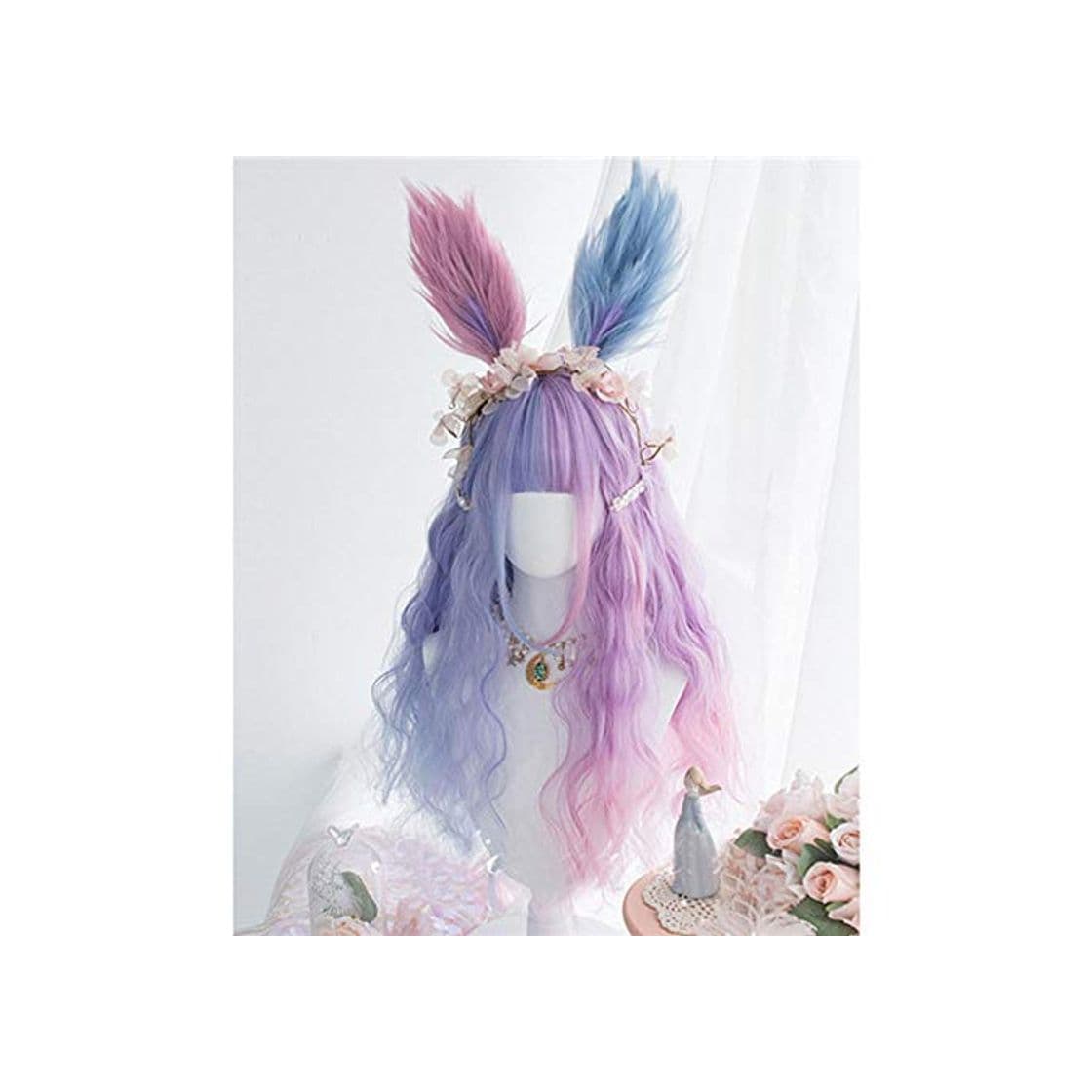 Product FUHUA Pelucas sintéticas Llolita 65CM Peluca de Pelo Largo y Rizado con