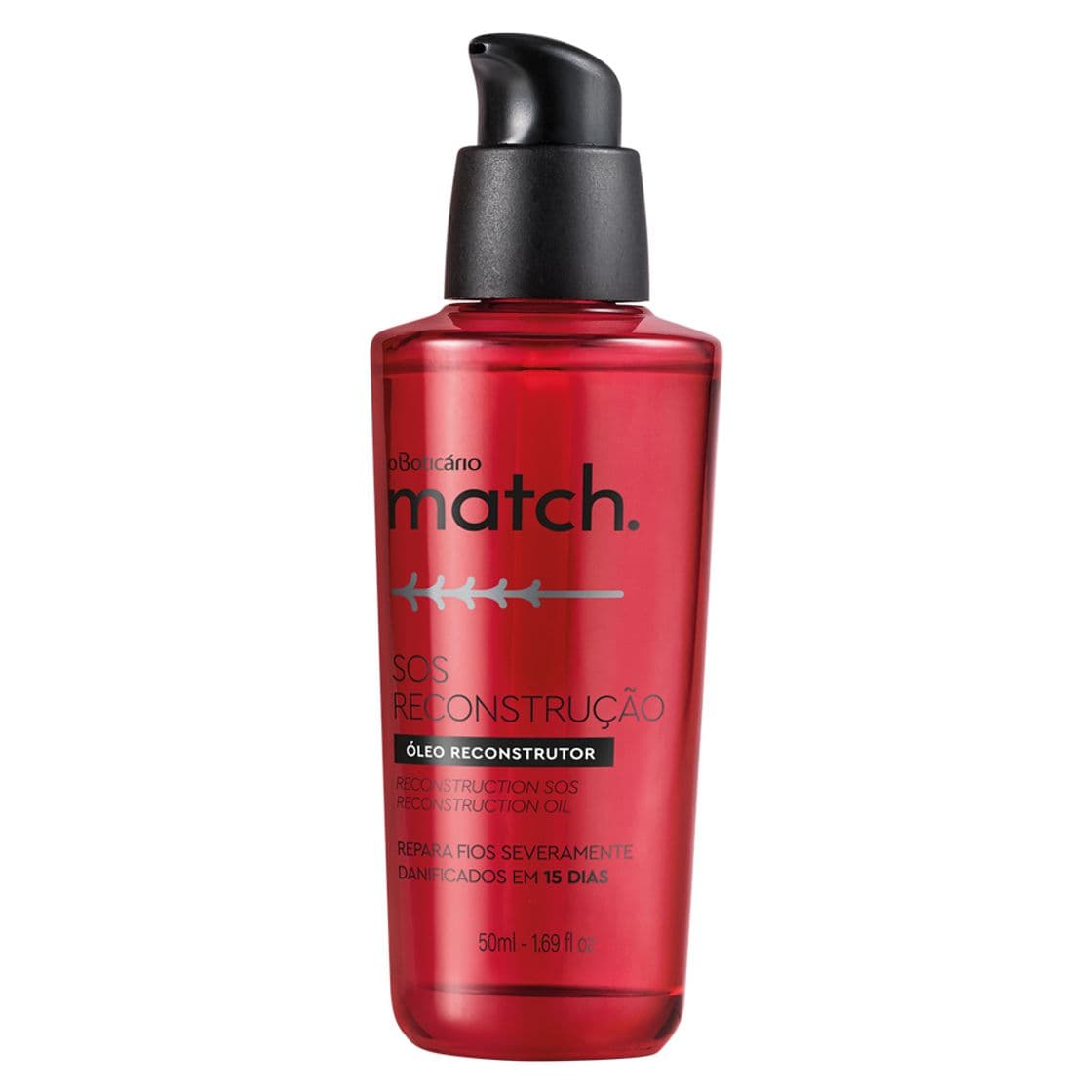 Moda Match SOS Reconstrução Óleo, 50ml - O Boticário