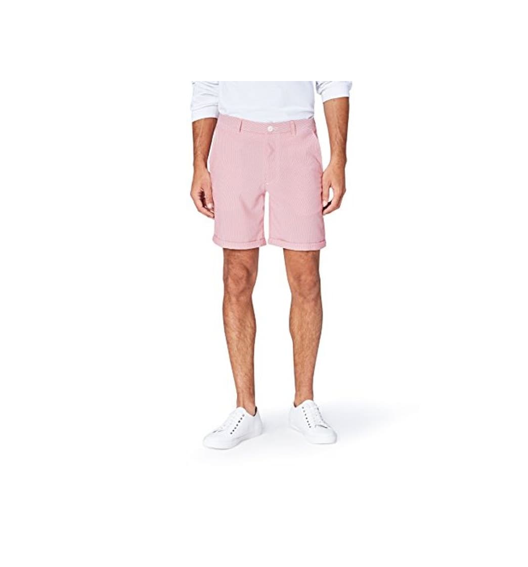 Product Marca Amazon - find.. Bermudas Clásicas Hombre, Rojo