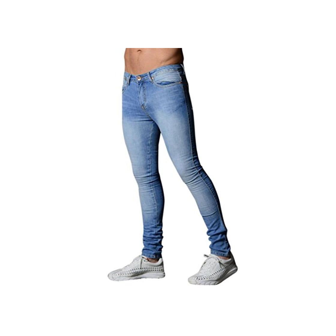 Producto LuckyGirls Pantalones Vaqueros Hombre Elasticos Originales Slim Fit Skinny Pantalones Deportivos Personalidad