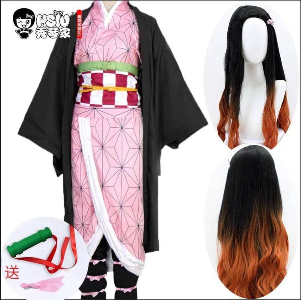 Fashion Cosplay peluca demonio asesino Kimetsu no yaiba