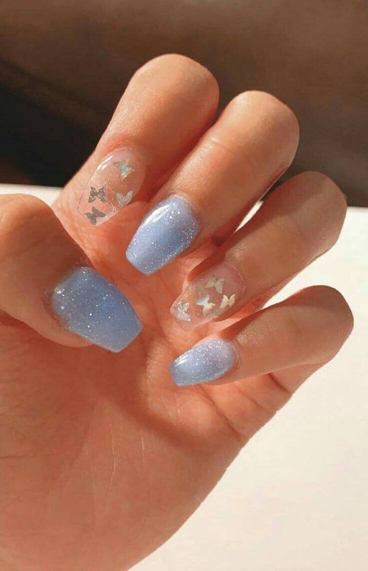 Fashion Transparentes com borboletas 💅