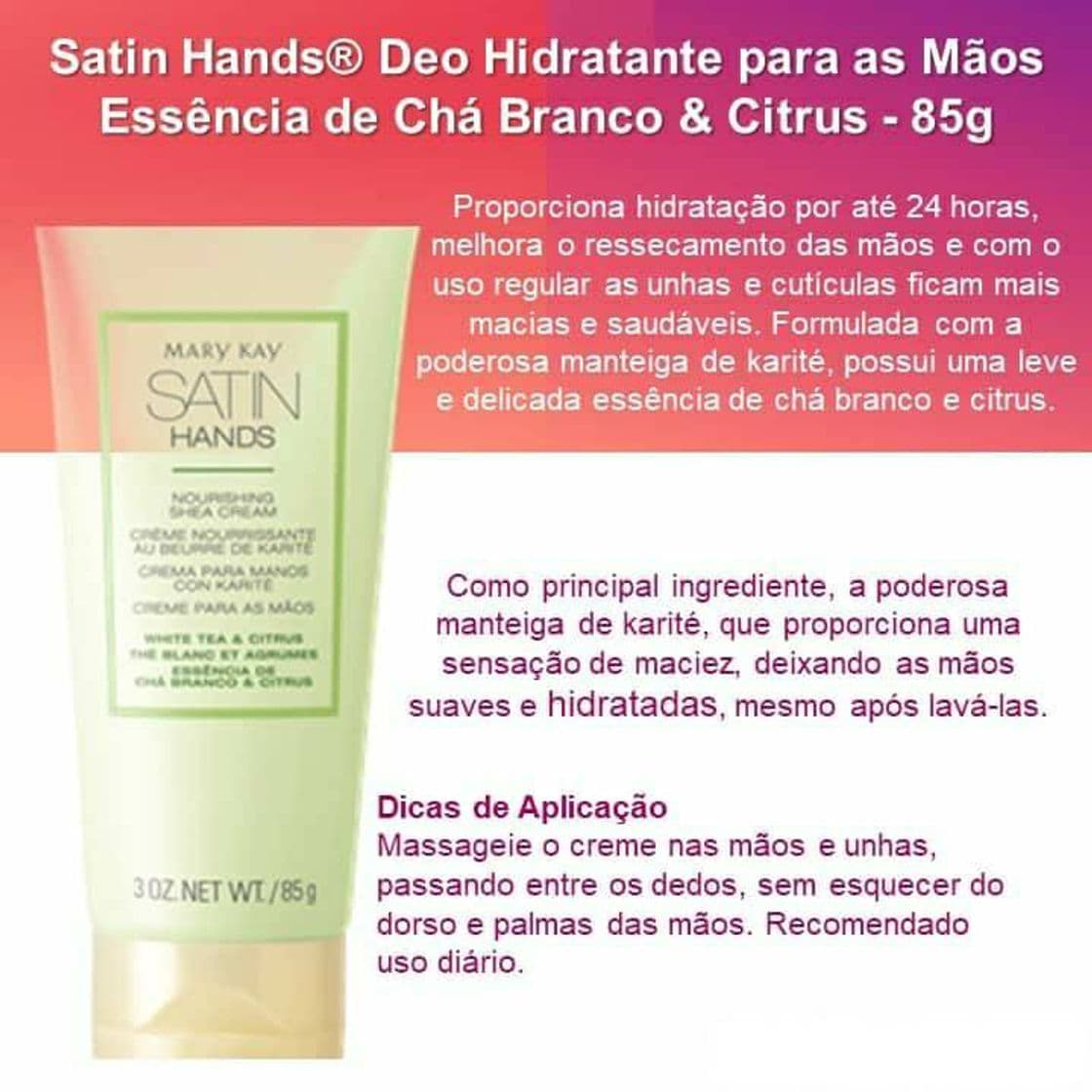 Fashion Creme de mãos Mary Kay