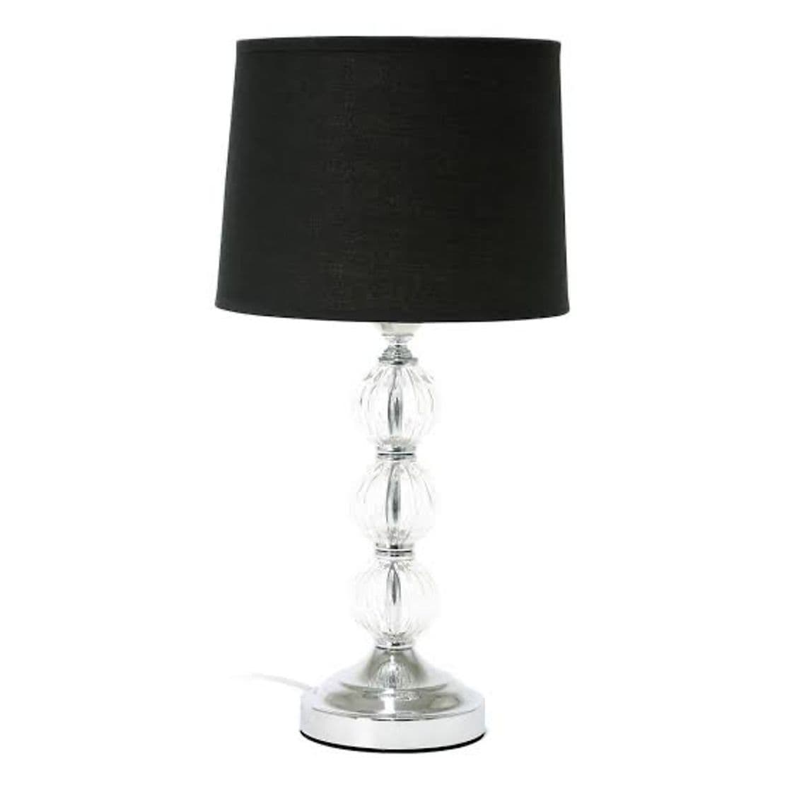 Fashion Abajur de Mesa 09 - Cor Preto - Metal com Vidro - Evolux