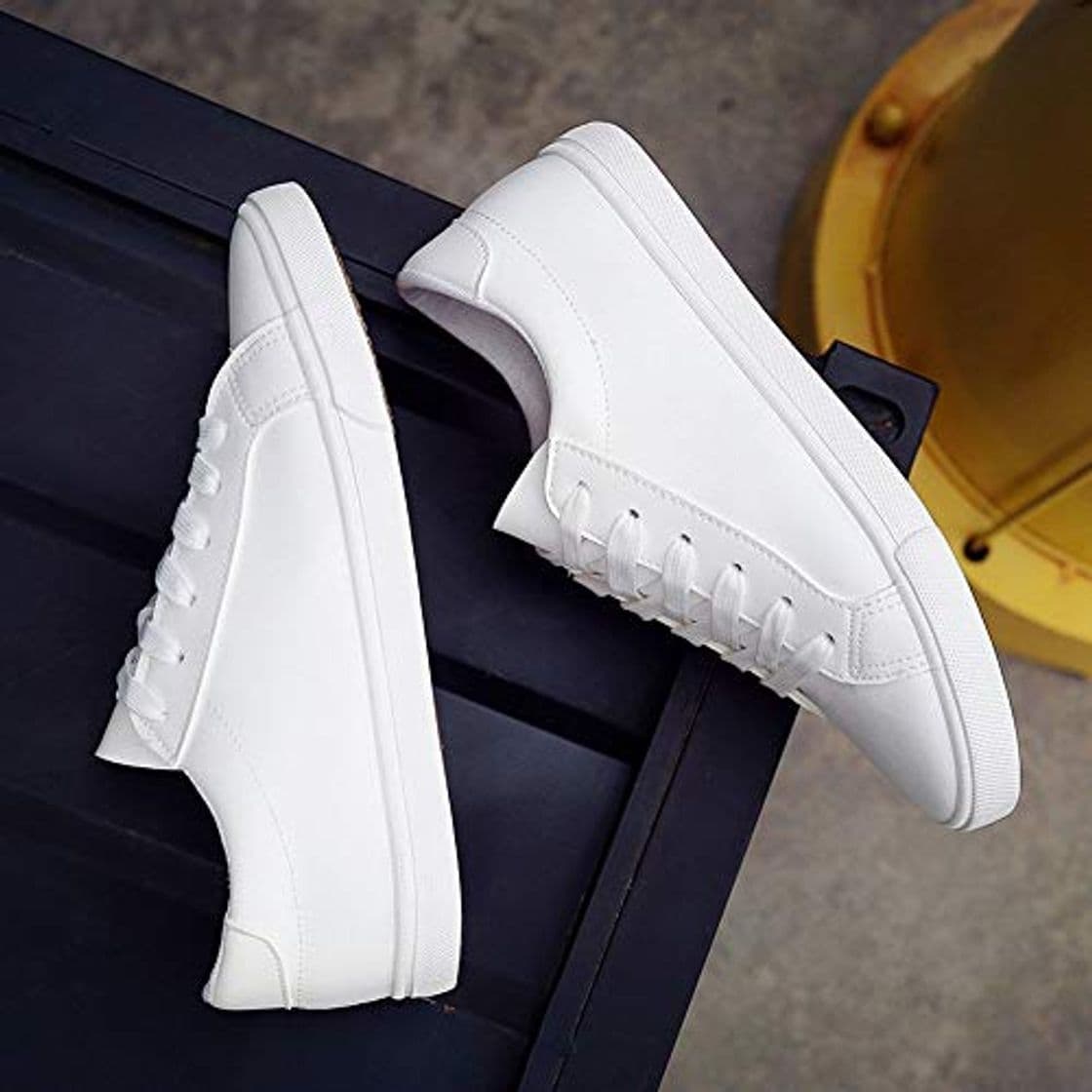 Product WJNBCRGLM Nuevo Tenis Tenis Feminino Zapatos con Cordones Blancos Mujer PU Cuero