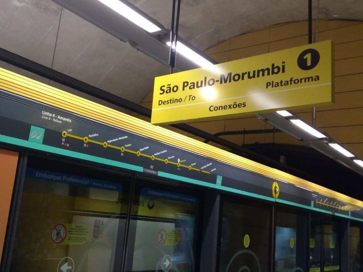 Lugar Linha 4 Amarela do Metro São Paulo - Morumbi Estação Vila Sonia