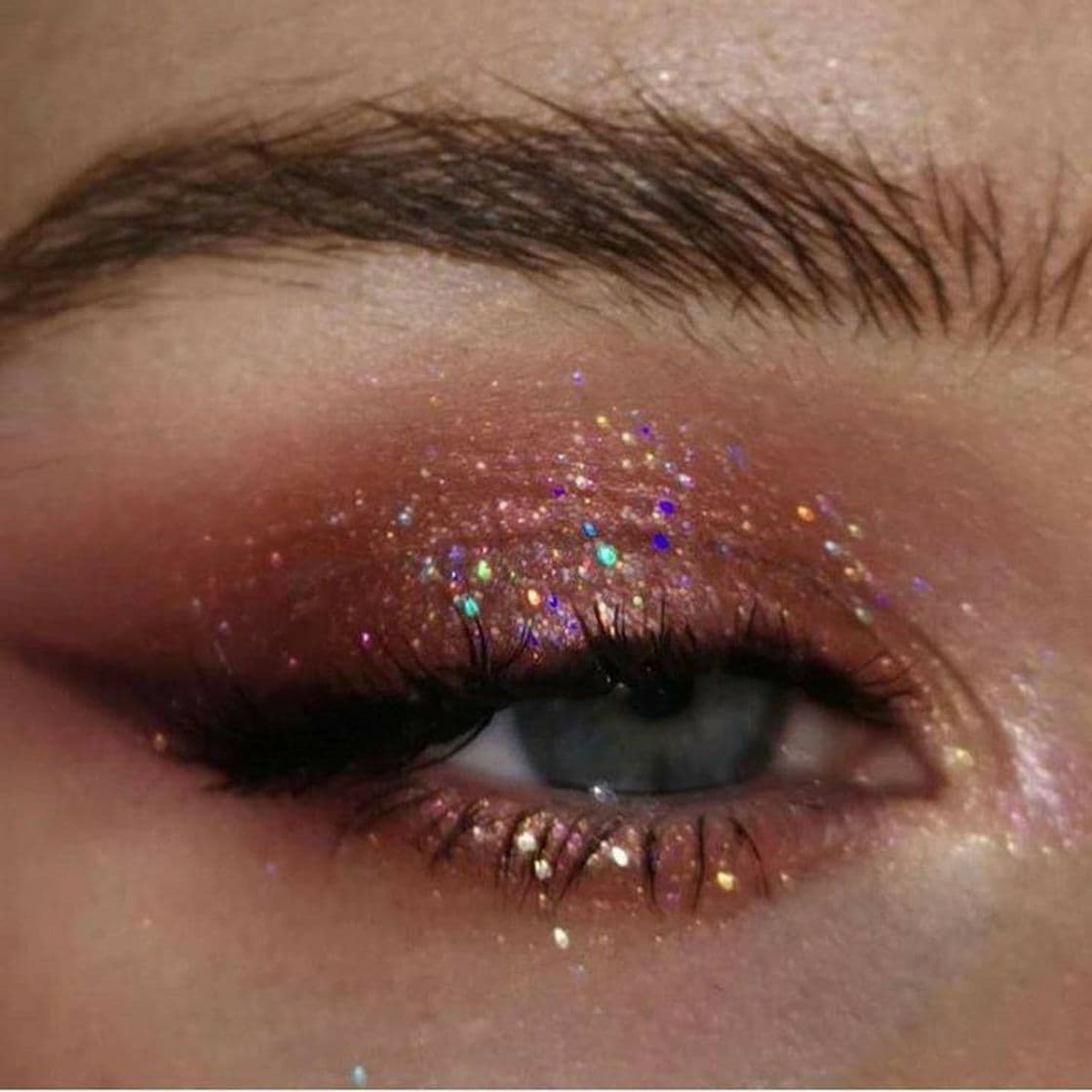 Moda make com glitter