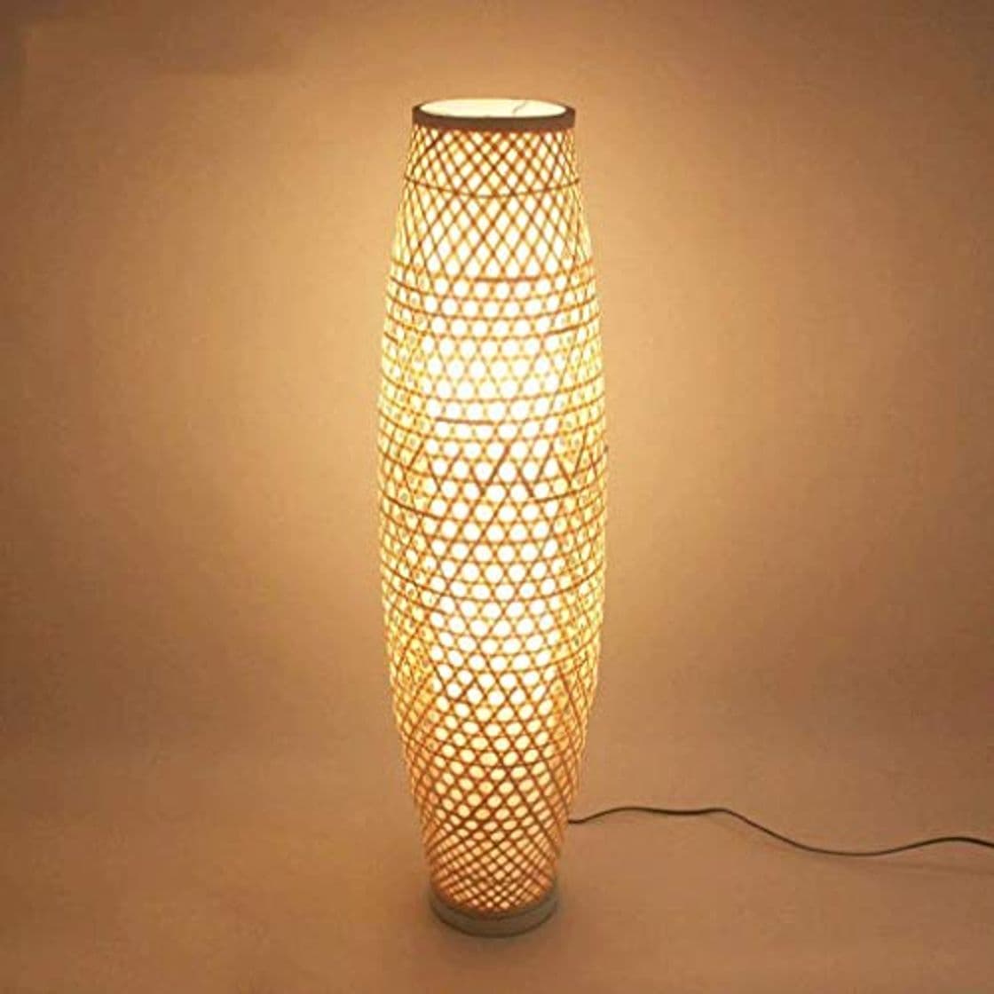 Product Lámpara De Suelo De Bambú De Mimbre Rattan Jarrón Sombra Luz De Lámpara De Pie Rústico Asiática Japonesa Nórdica Tungsteno Abajur Luminaria De Suelo De Luz Lámparas De Pie Lámpara