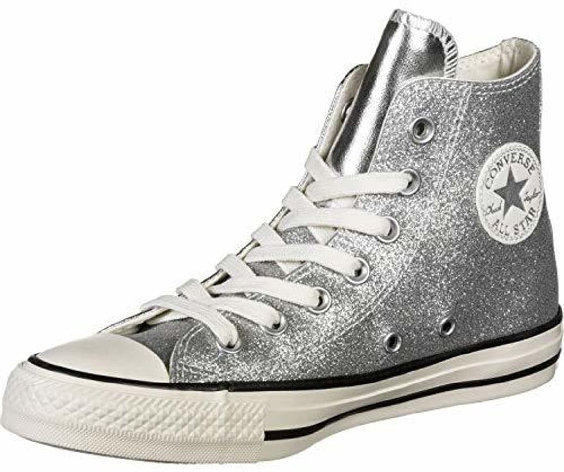 Moda Converse All Star Hi Mujer Zapatillas Silver