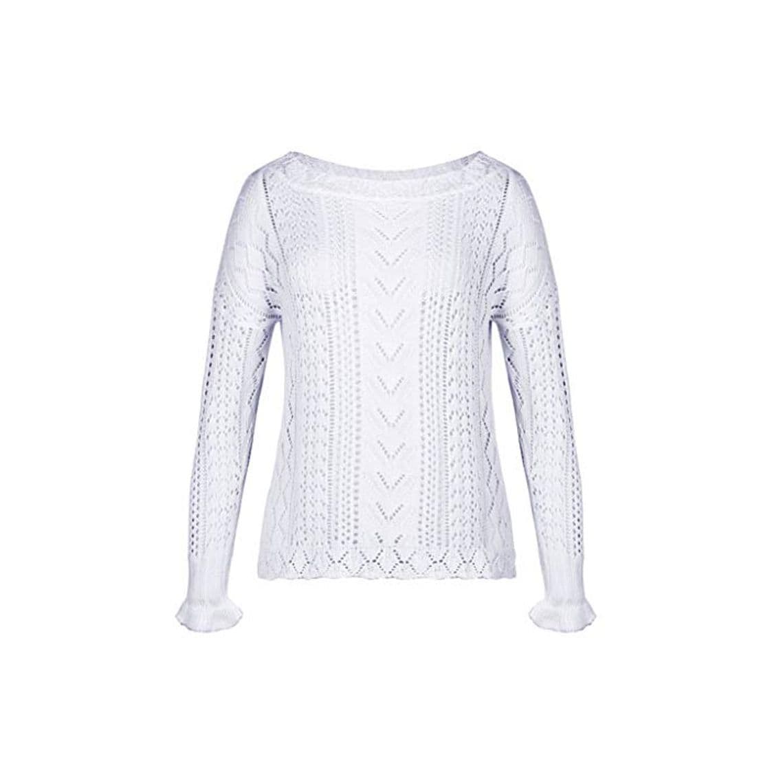 Producto TOPKEAL Atractivo Suéter Tricot Feminino Blusa Punto Manga Larga Jersey Crochet Hombro