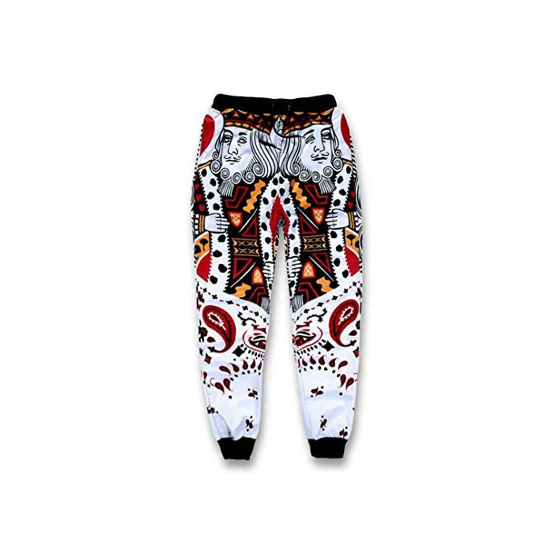 Moda Funny 3D Mens Jogger Pantalones Naipes Poker Paisley Sweatpants Hip Hop Casual Pantalones Largos King Graphic Pants XXL