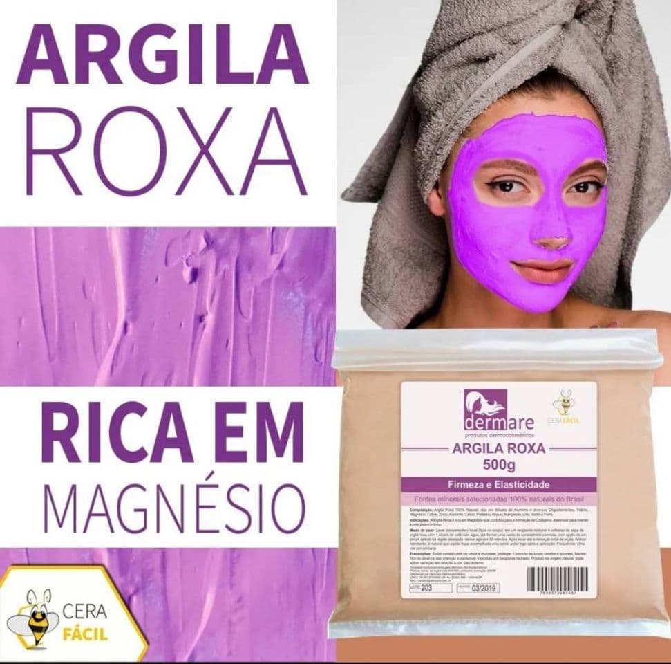 Producto Argila Roxa 500g - Dermare - R$13