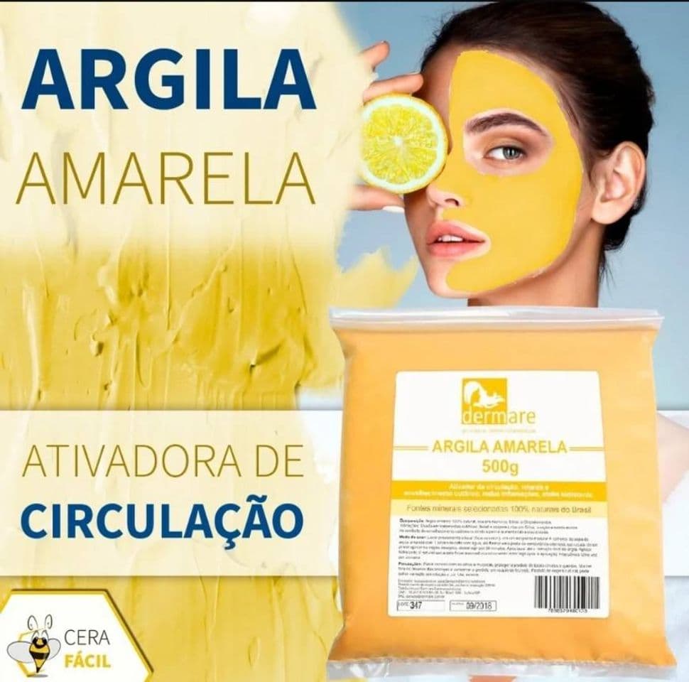 Producto Argila Amarela 500g - Dermare - R$13