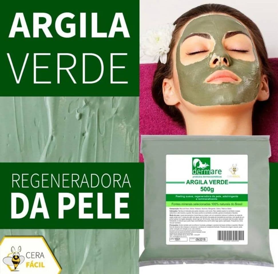 Producto Argila Verde 500g - Dermare - R$ 14