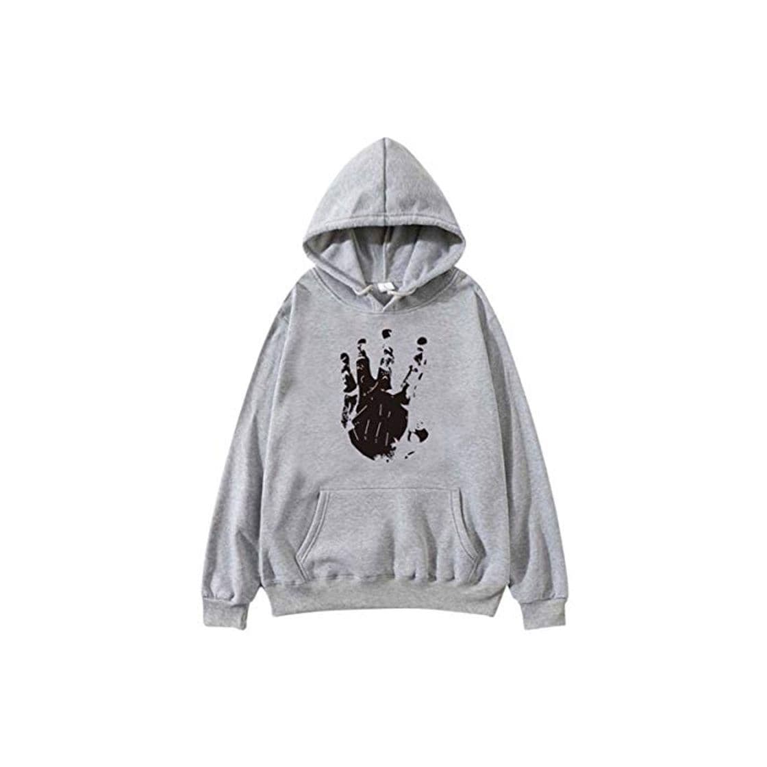 Producto Hoodies Womens Autumn Harajuku Clothes Tops Print Pink Hooded Sudadera Mujer Gothic Loose Rock Moletom Gray S