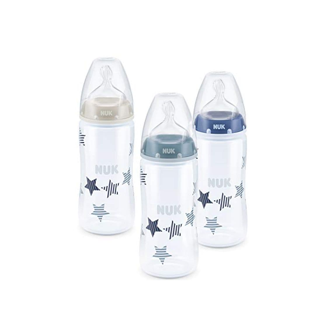 Producto NUK - Pack de 3 Biberones con Tetina de Silicona para Bebés