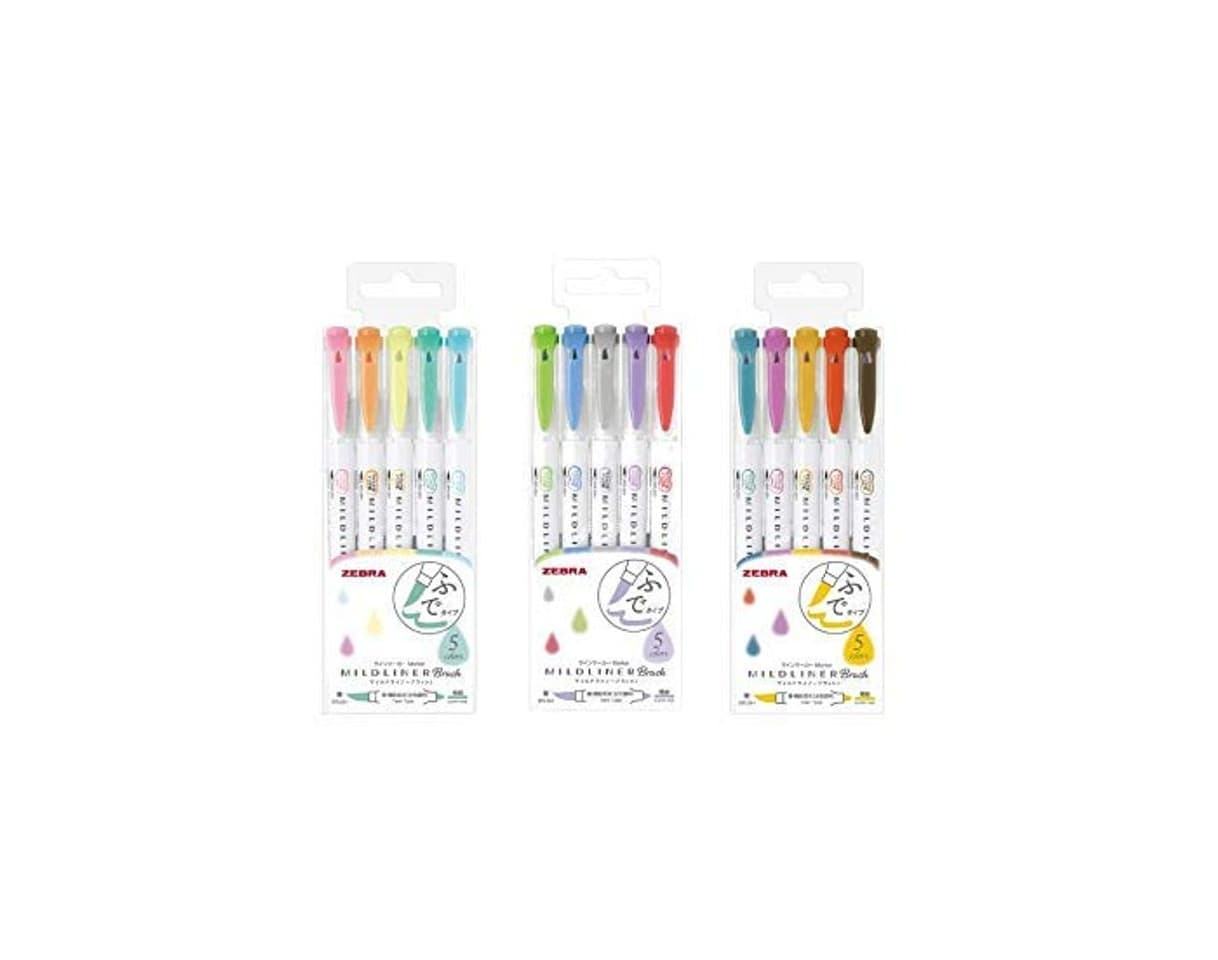 Product Zebra Mildliner - Juego de rotuladores de punta redonda