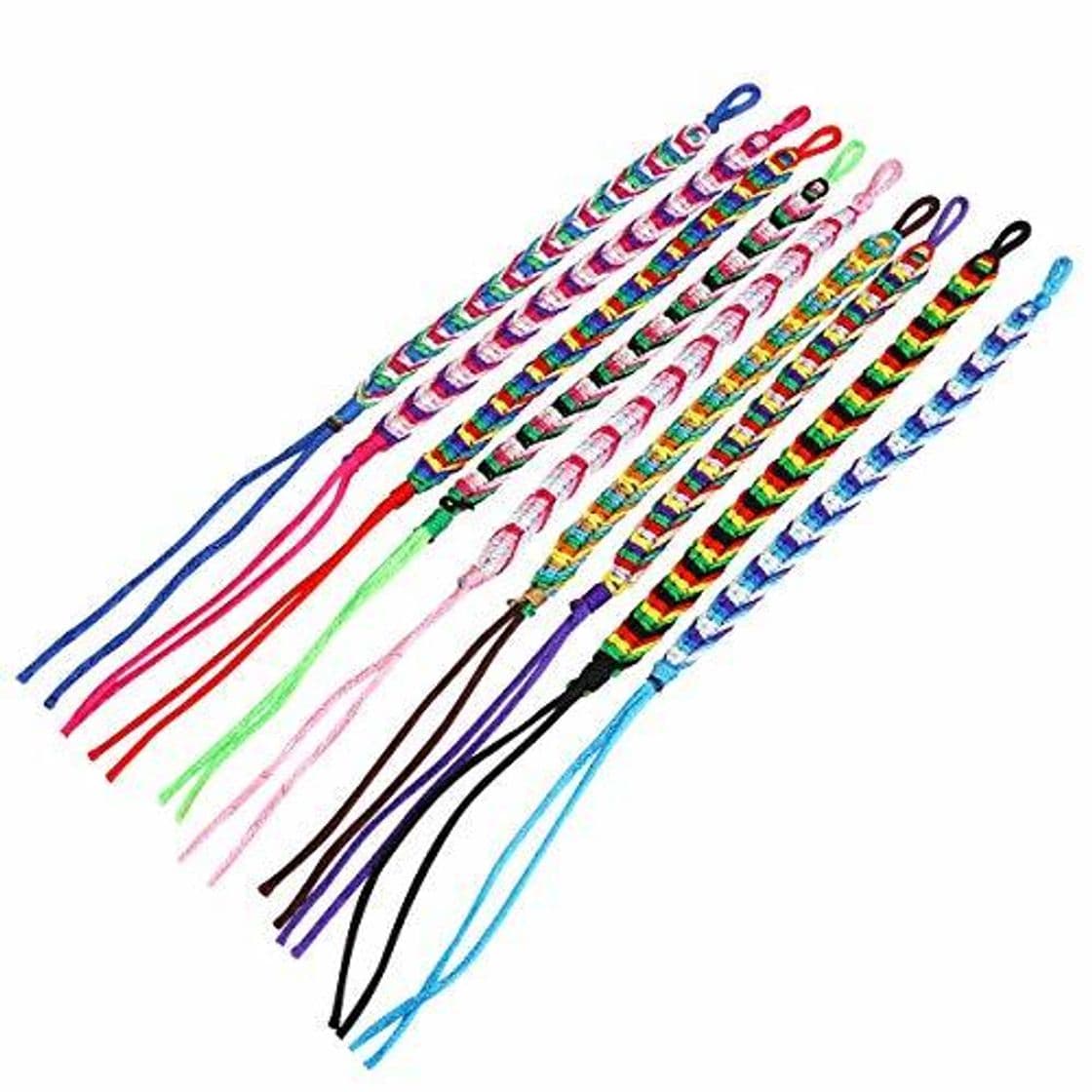 Juego Toyvian 12pcs DIY Weave Bracelet Colorful Thread Bracelet Craft Making Ajustable para