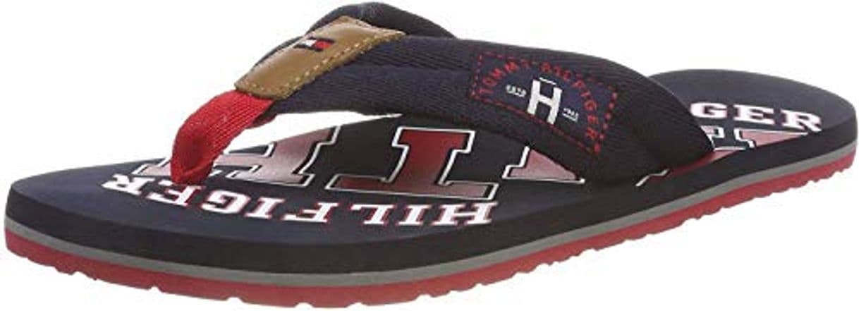 Fashion Tommy Hilfiger Essential TH Beach Sandal, Chanclas para Hombre, Azul