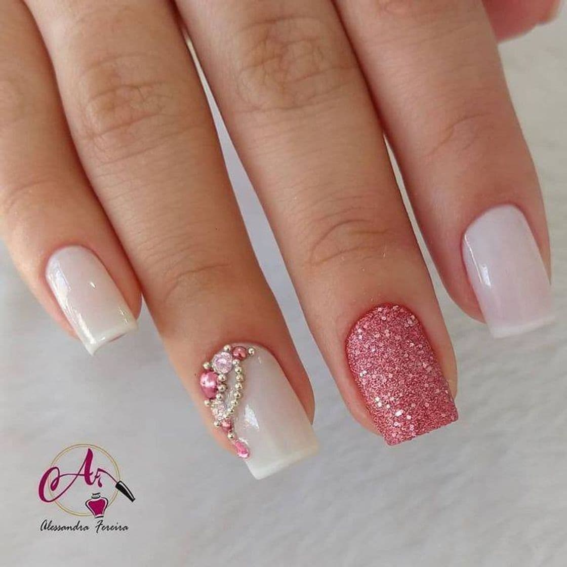 Fashion Unhas rosas 