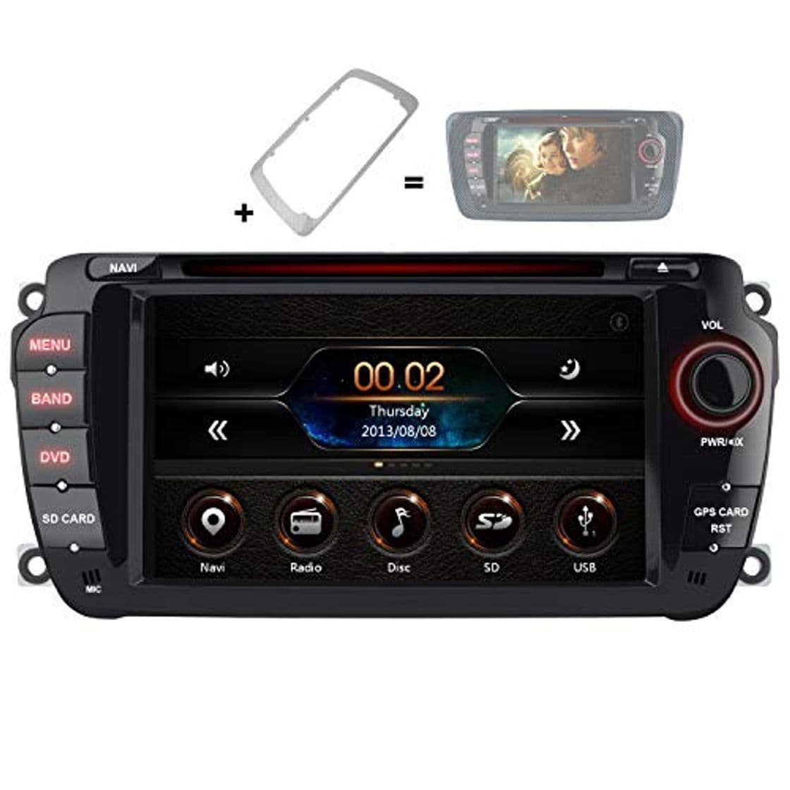 Product AWESAFE Radio Coche 7 Pulgadas con Pantalla Táctil 2 DIN para VW