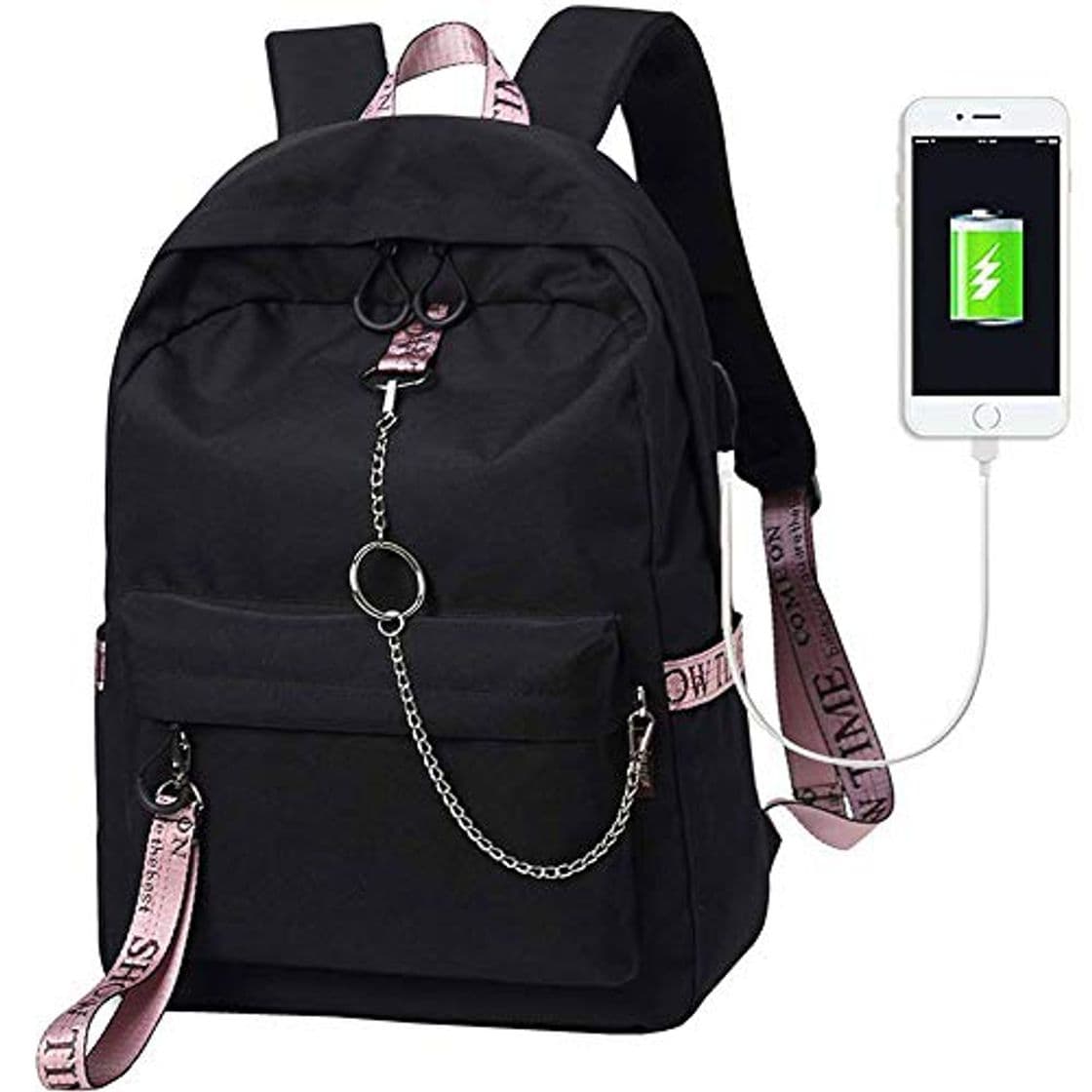 Producto Escuela Mochila Talega de Libros Colegio Ordenador portátil USB Mochila Casual Viajes