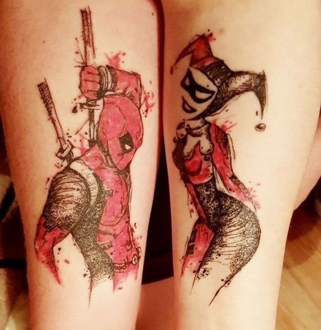 Fashion Arlequina e Deadpool