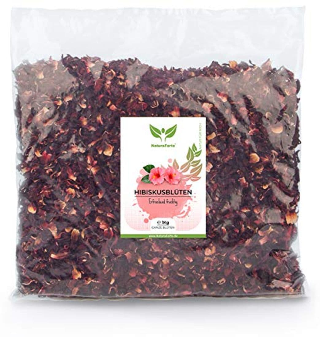 Product NaturaForte 1000g Flores de Hibisco - Calidad Premium. Flores enteras secadas al