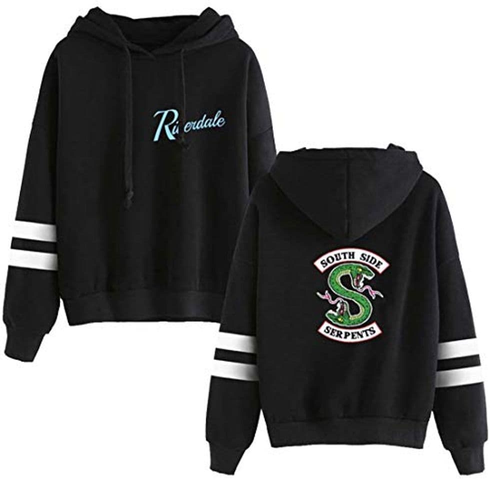 Fashion EMILYLE Riverdale Serpiente Sudadera con Capucha Rayado Manga Larga Moda para Mujeres.