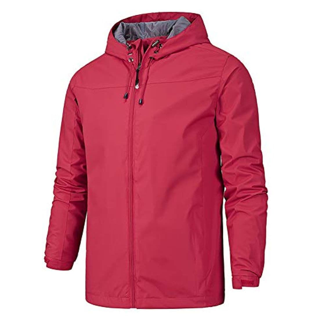 Producto NO BRAND Chaqueta De Entretiempo Cortaviento Impermeable para Hombre con Capucha