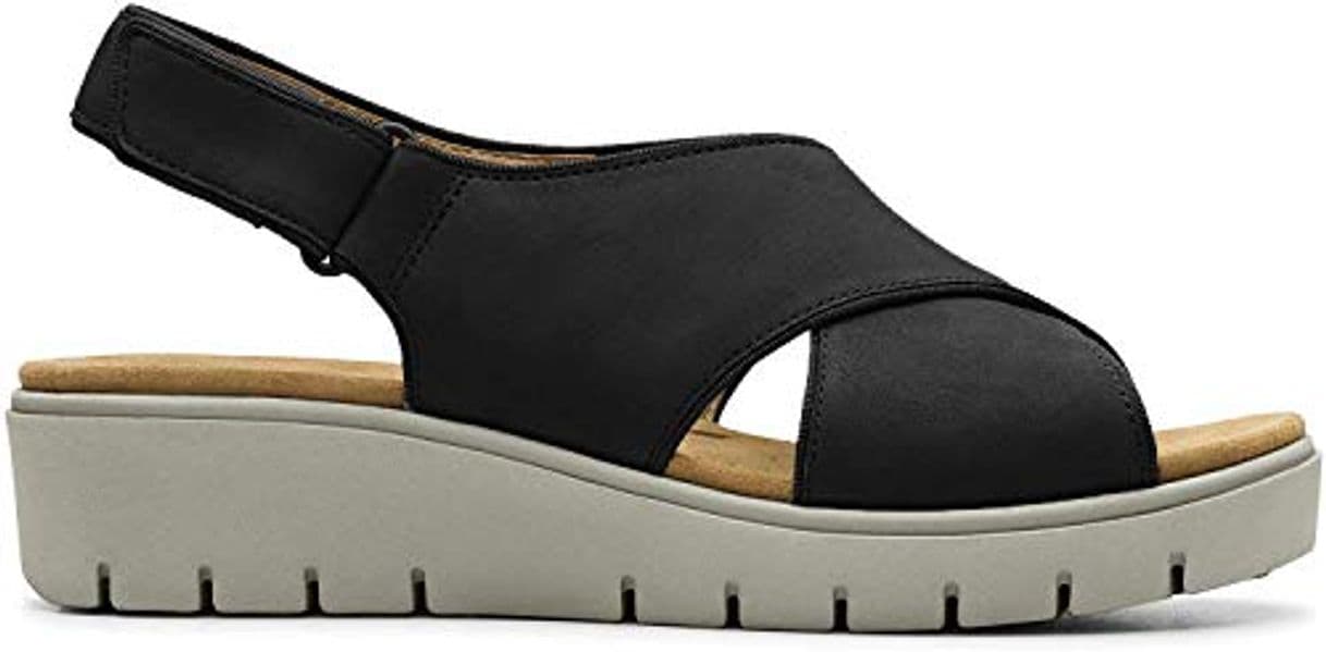 Moda Clarks Un Karely Sun, Chanclas Sandalias Flip-Flop, Negro