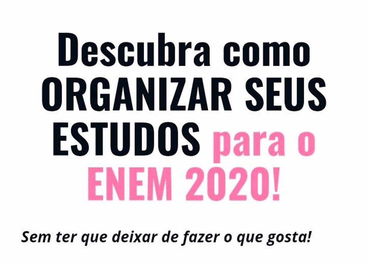 Fashion  Organize seus estudos 