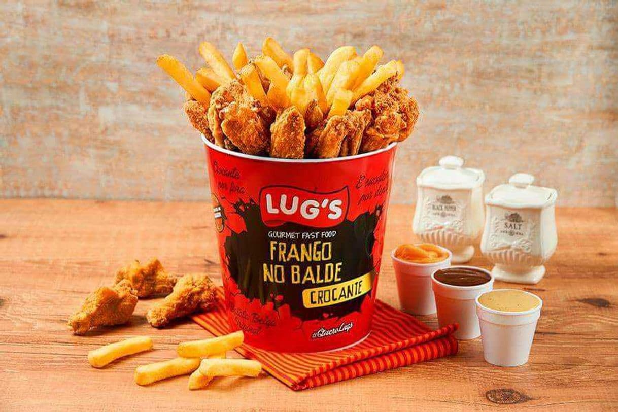 Restaurantes Lug's - Batata Belga no cone e frango no balde