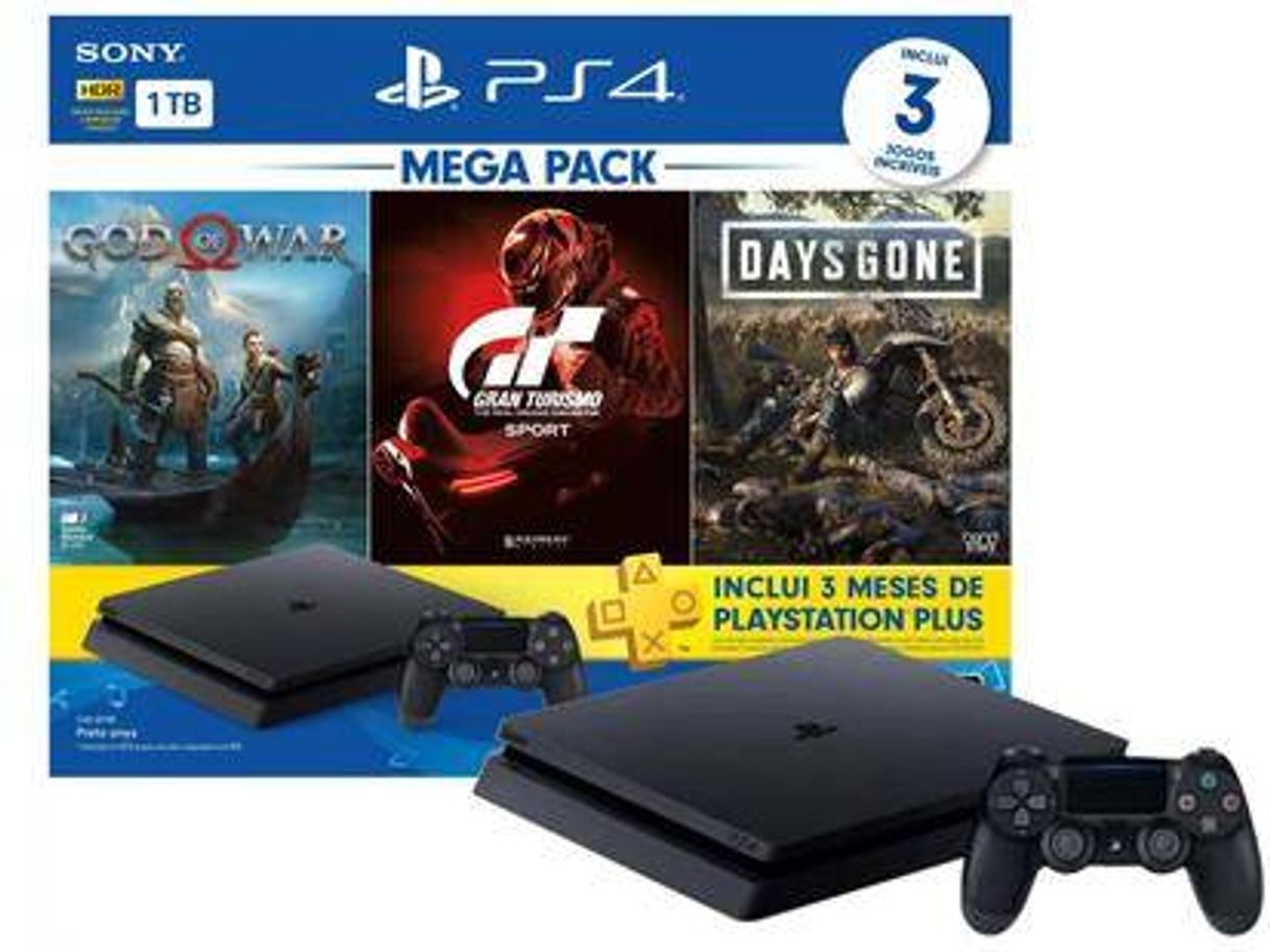 Videojuegos PlayStation 4 Bundle V12 1TB 1 Controle Sony - com 3 Jogos 