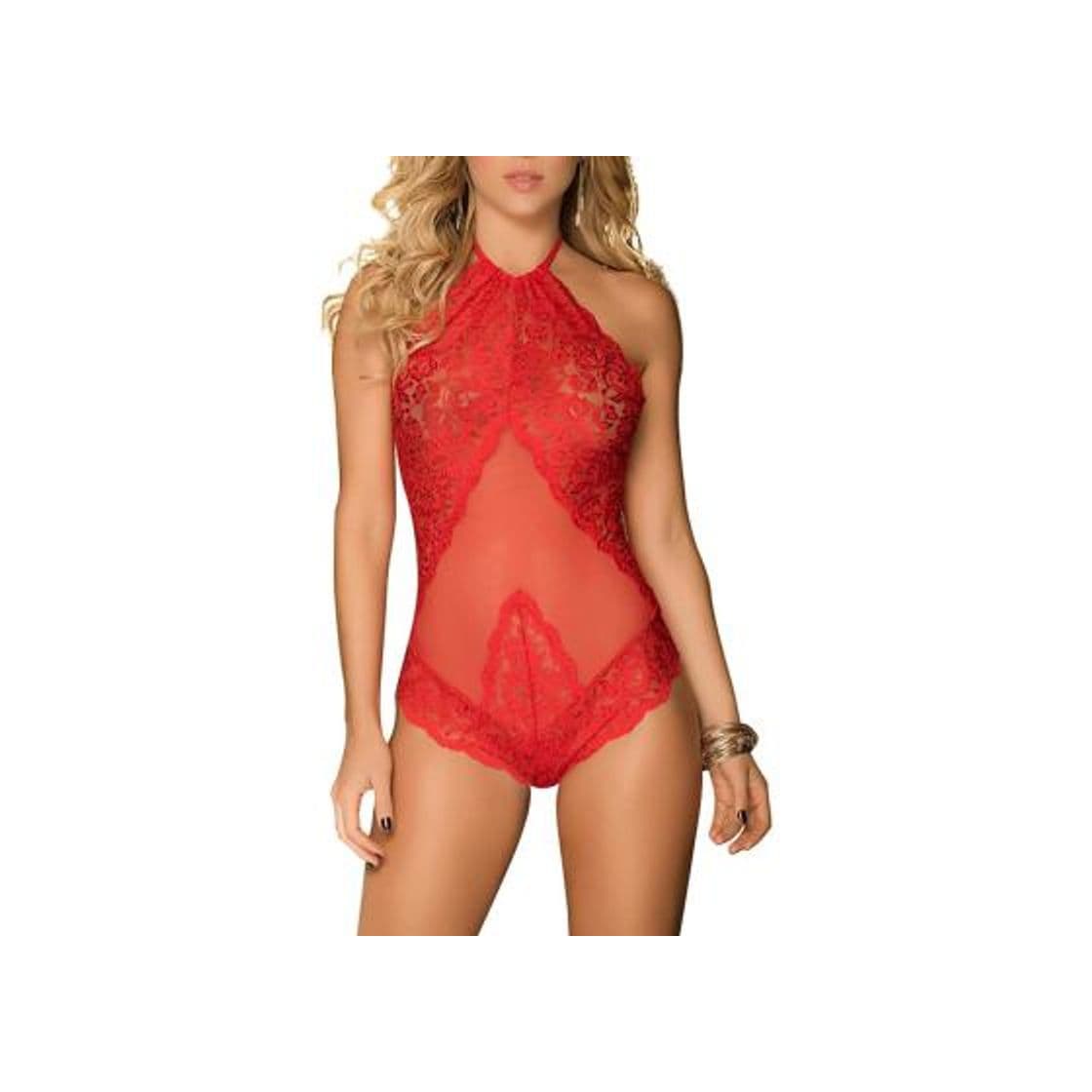 Producto EVBEA Lencería Mujer Erótica Ropa Interior Camisón Babydoll Halter Cordón Transparente Lencería