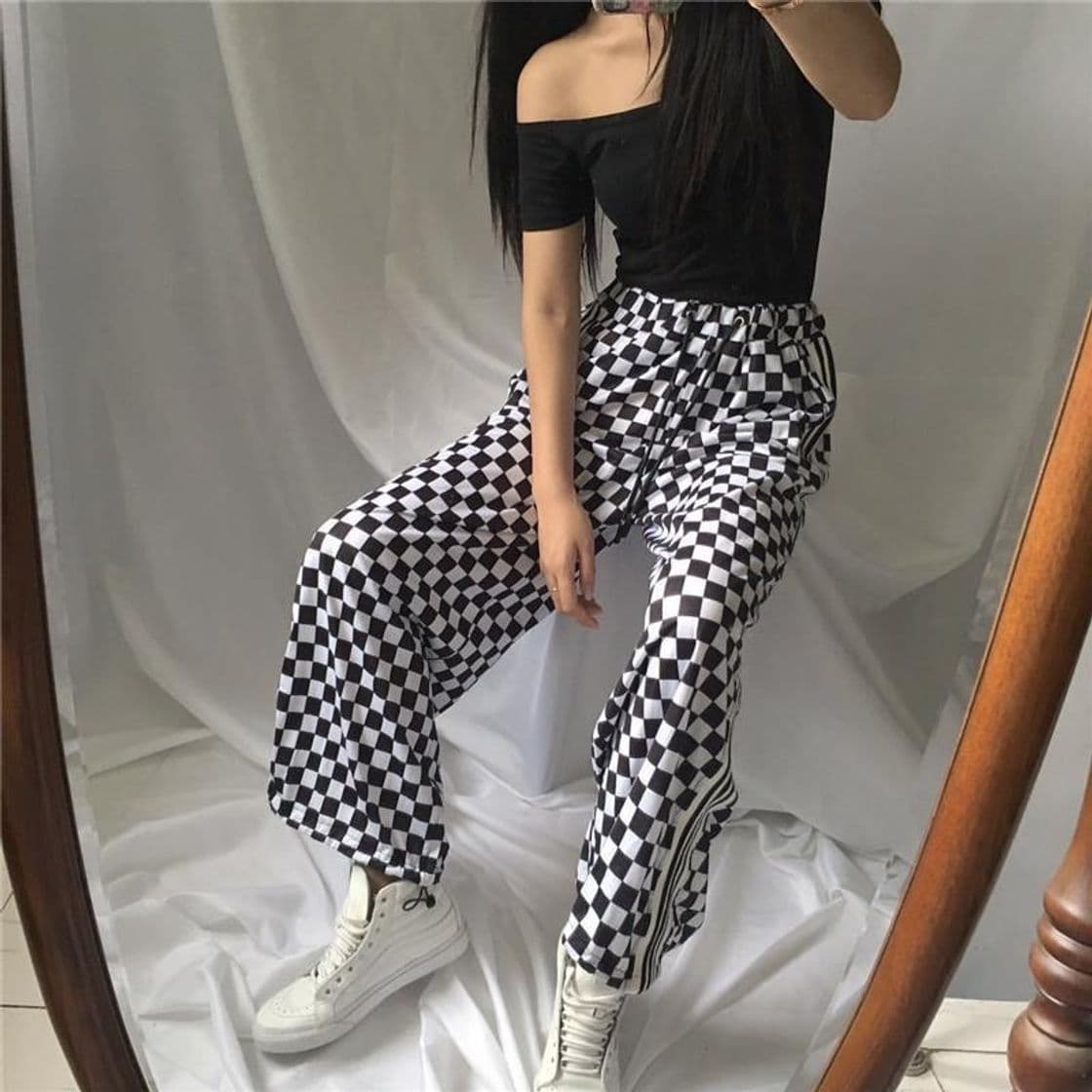 Moda 🦇checkered pants