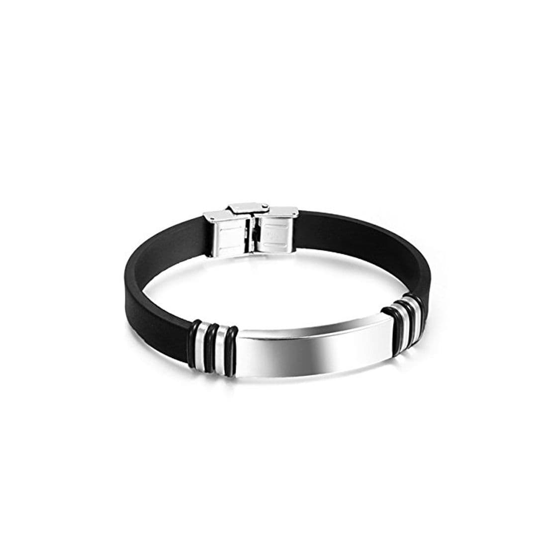 Producto Deluxe – Pulsera de hombre de titanio con Premium cierre de acero inoxidable con caja de regalo gratis por Urban Jewl