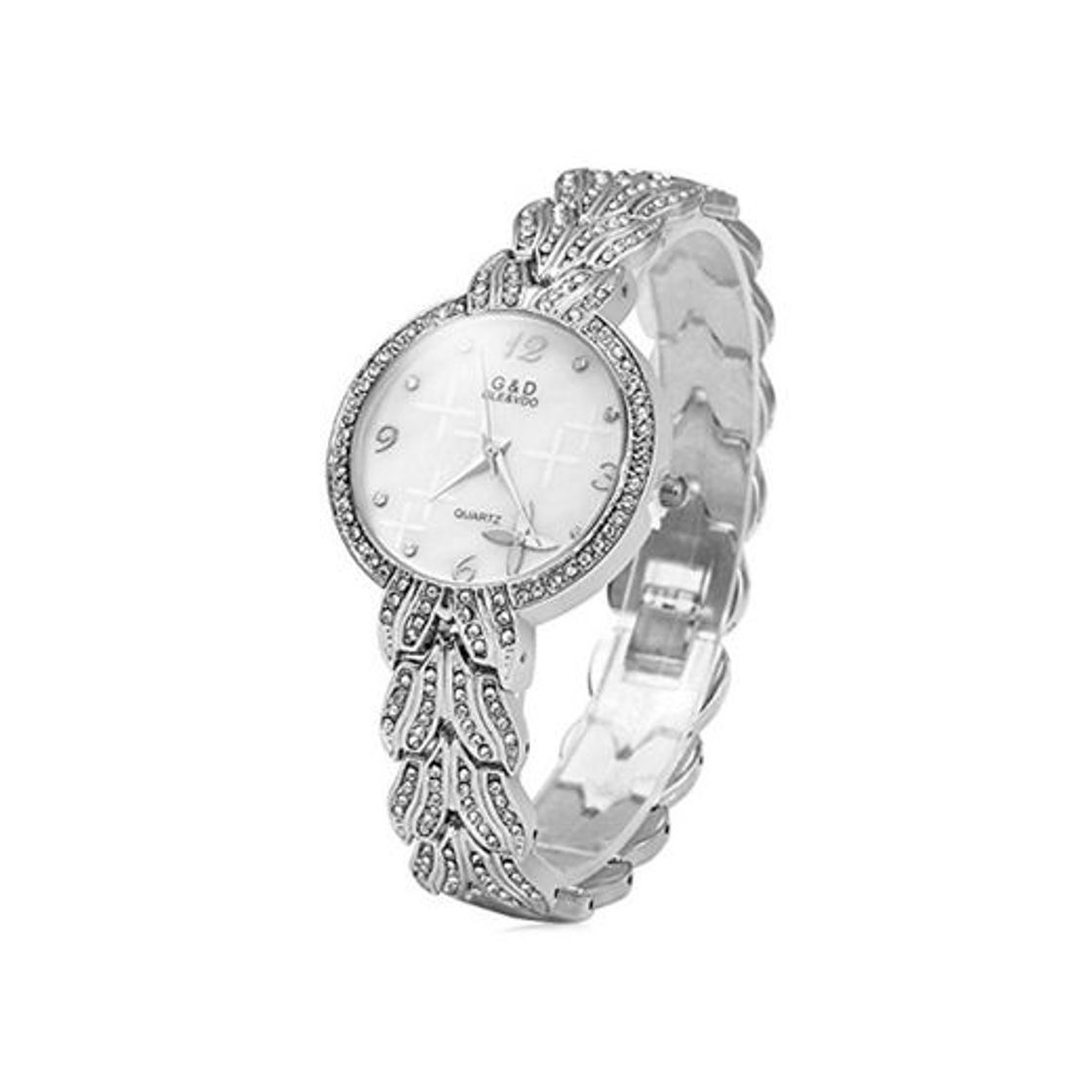 Fashion Eleoption lujo Casual G & D las mujeres muñeca del cuarzo relojes oro cadena de plata Relogio Feminino vestido reloj con acero inoxidable para regalo de la señora