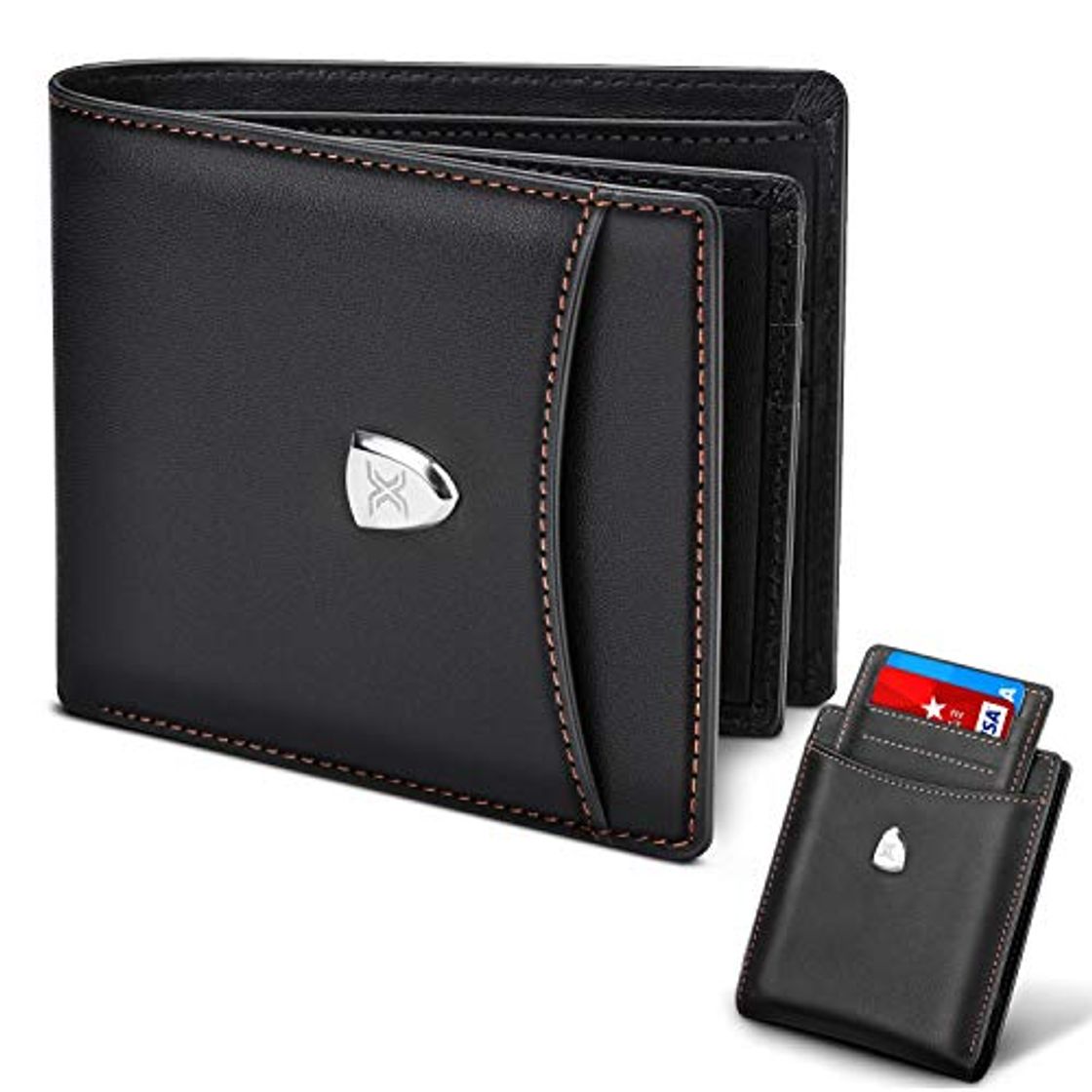 Product Cartera Hombre XUPER, Billetera Hombre, Carteras Hombre con Monedero, Carteras de Piel