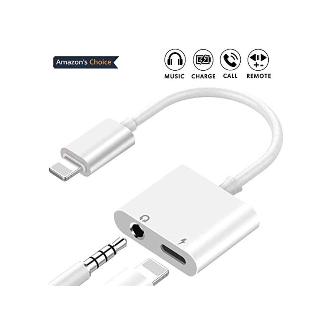 Producto Adaptador de Auriculares para iPhone 11 Cable de Carga Divisor de Audio