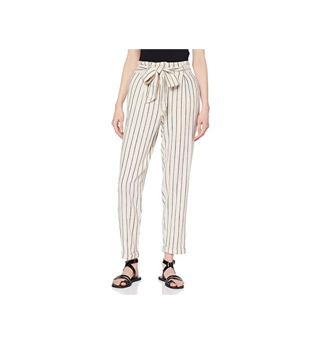 Moda Springfield 8.T.MD.Paperbag Raya Traj Pantalones, Dorado