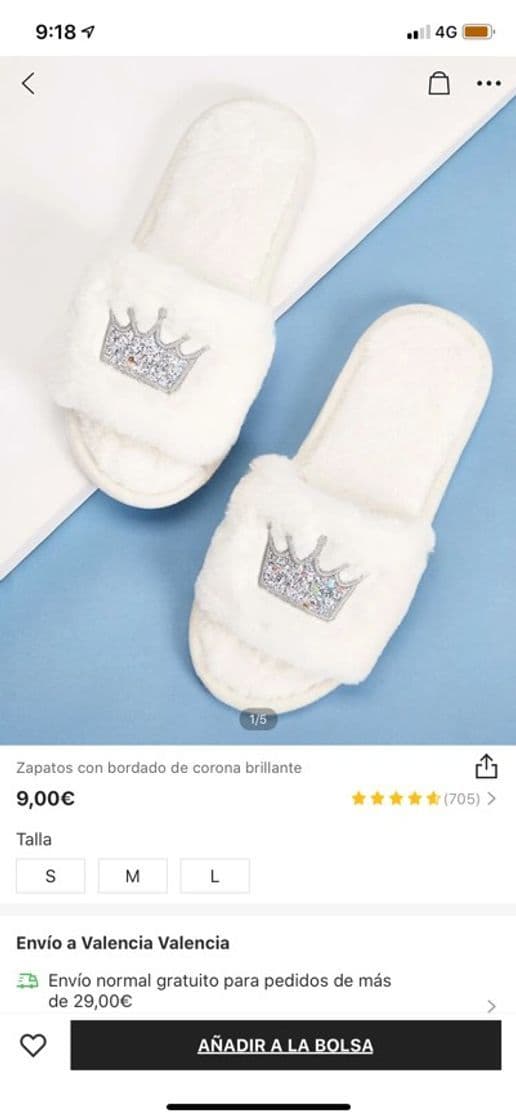 Moda zapatillas de ir por casa estampado corona 👑 