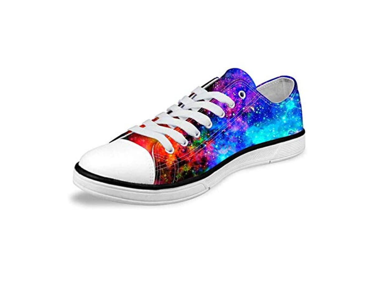 Fashion Galaxy Hi Top Ladies Canvas Trainers Shoes Low Top Flat Lace Up