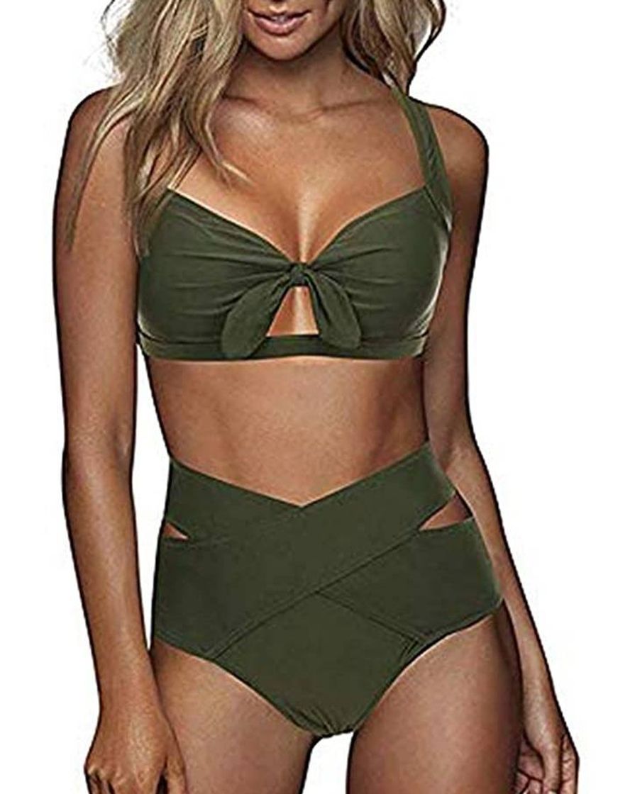 Moda Bikini cruz estilo marino Verde