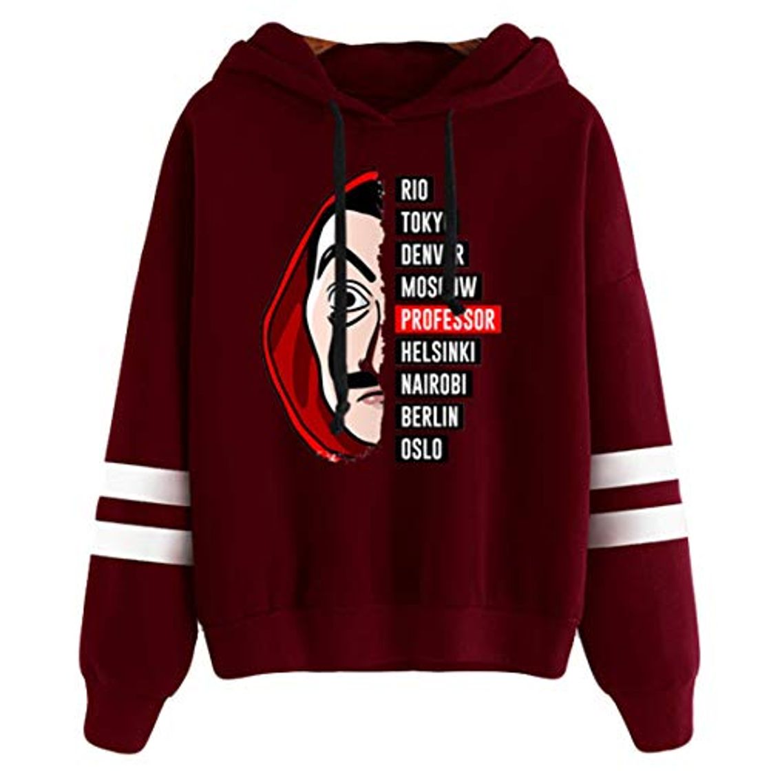 Producto La Casa de Papel Sudadera con Capucha Ropa de Disfraces Jersey de Manga Larga Suéter Jersey Carnaval Disfraz de Halloween Navidad Money Heist Hoodie para Hombre Mujer