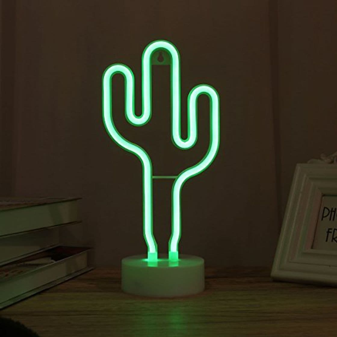 Producto LEDMOMO Lámpara de mesa con luz nocturna LED Cactus con forma de luz decorativa Ambiente Luz de señal de neón Habitación dulce con decoración de la habitación