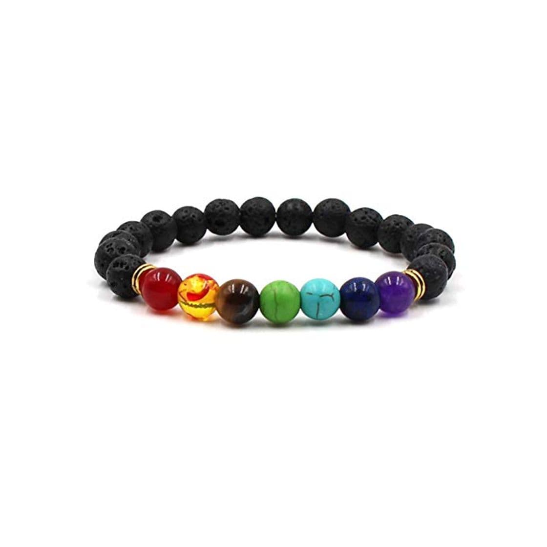 Producto La Roca De La Lava Pulsera Amuleto De Curación Reiki Equilibrio Yoga Piedra Brazaletes De Elasticidad Natural Energy Cordones Volcánicos Meditación Aromaterapia Aceite Esencial Difusor Mujeres Hom