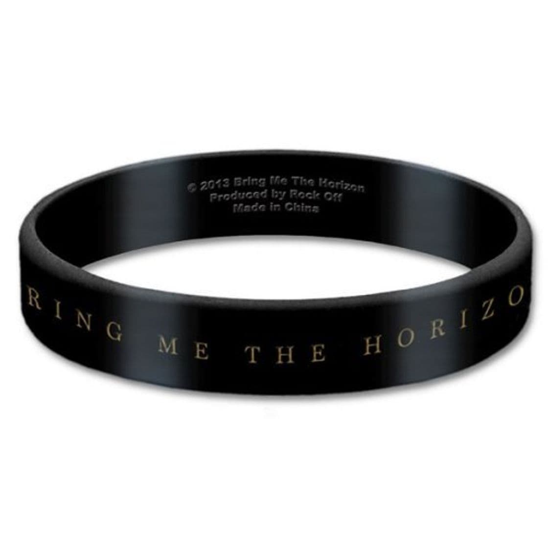 Product Bring Me The Horizon Black Wristband Gummy Rubber Bracelet Band Logo Official