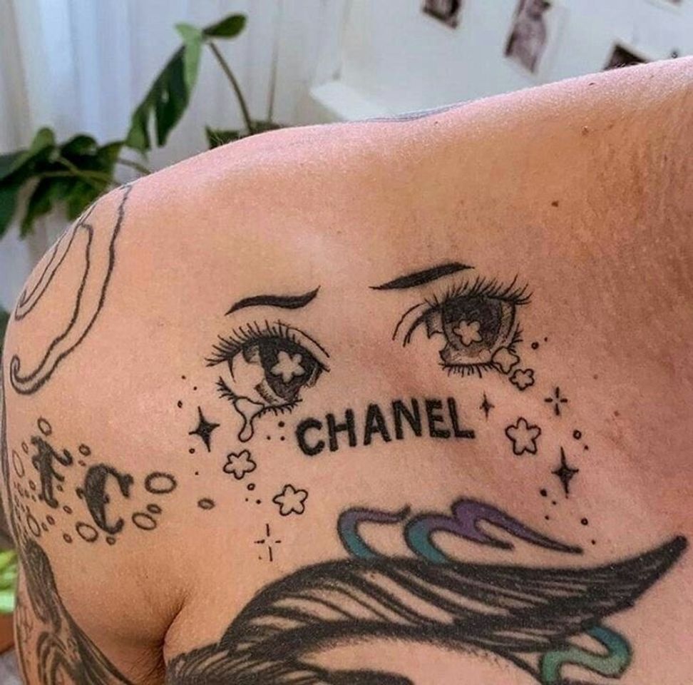 Fashion Tatto Eye Chanel